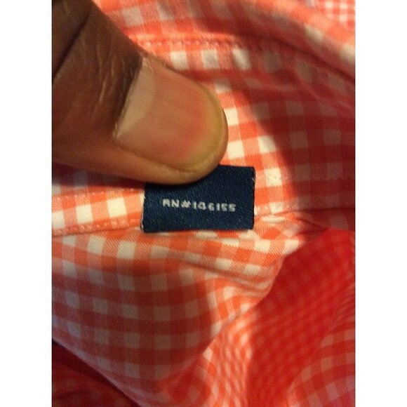 Fish Hippie Tailored Fit Long Sleeve Button Shirt Mens Small S Pink Gingham - Picture 9 of 12